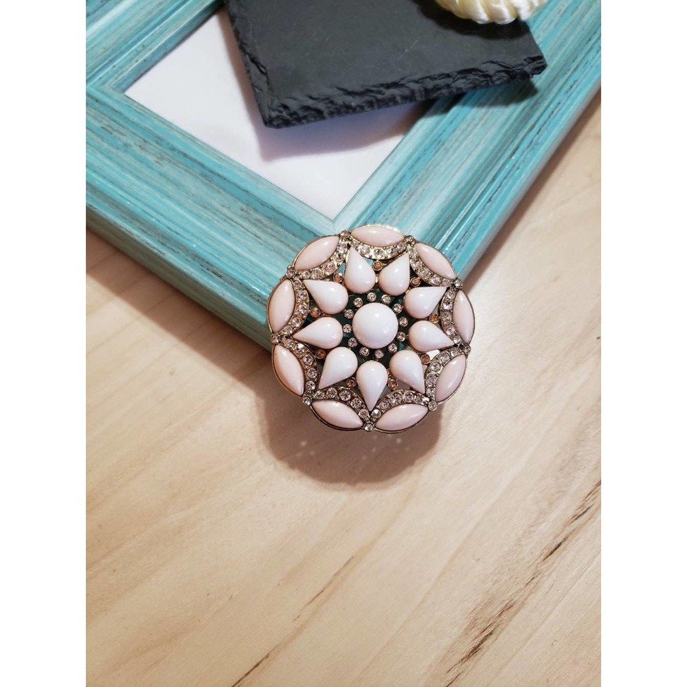 Vintage Retro Style Floral Brooch Upcycled